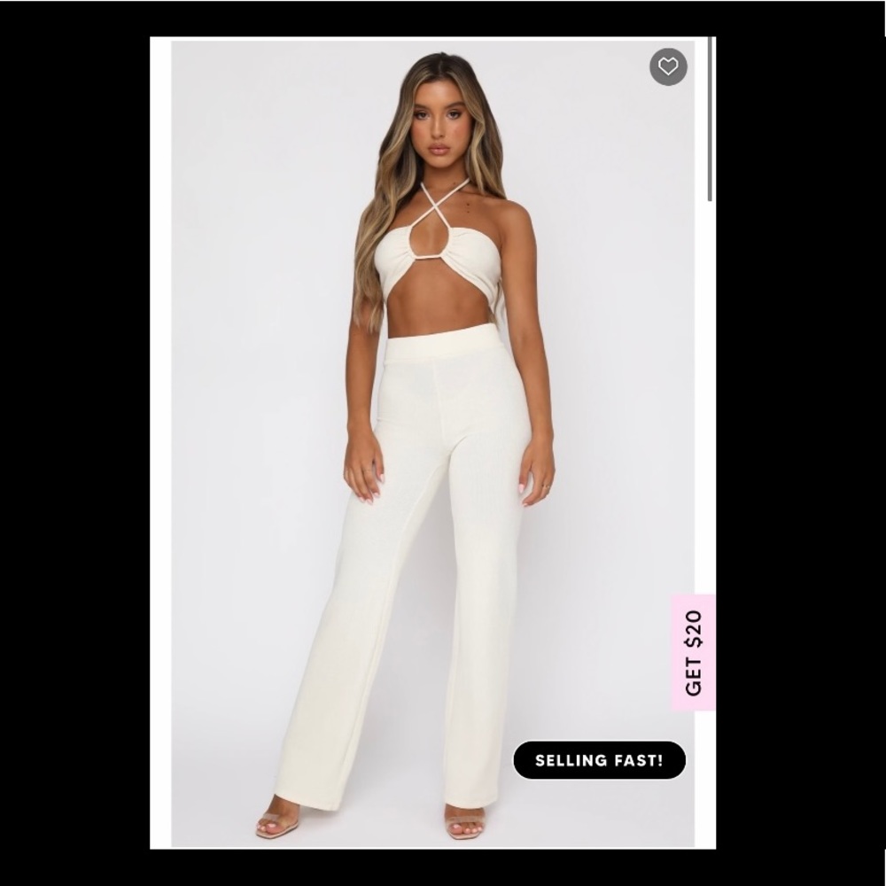 Whitefox boutique white pant set